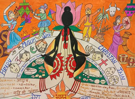 Painting by Aarna Kakkar - Mera Bharat Mahan