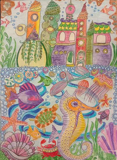 Painting by Aarna Kakkar - Wonder Under Water