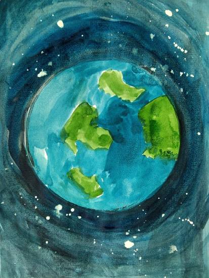 Painting by Ameya Sunand - The Earth