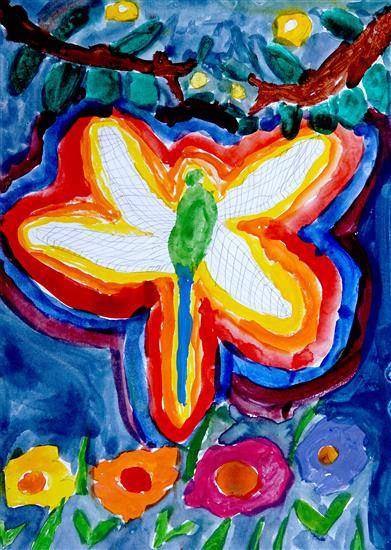 Painting by Ameya Sunand - Dragonfly