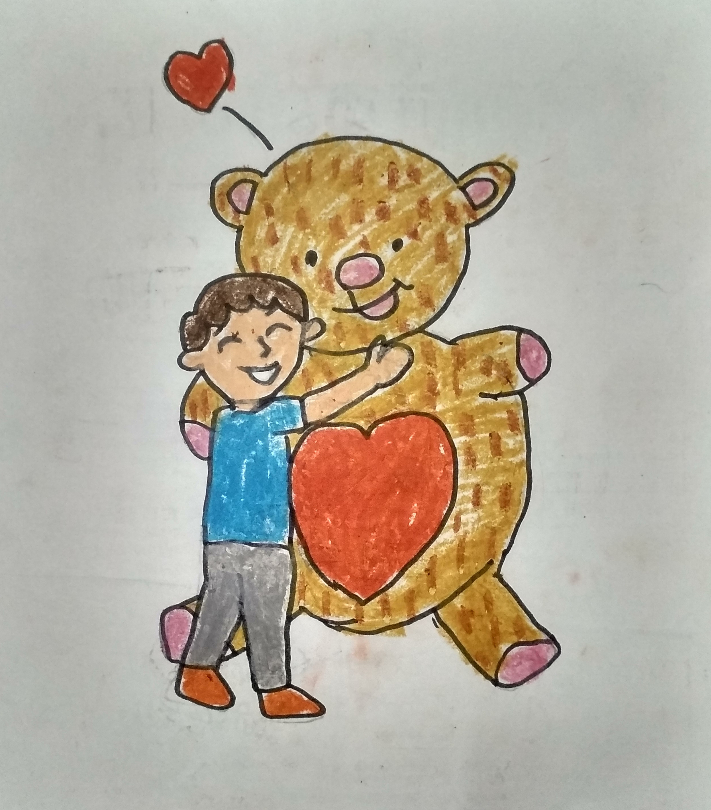 Painting by Neel Kirtane - Teddybear