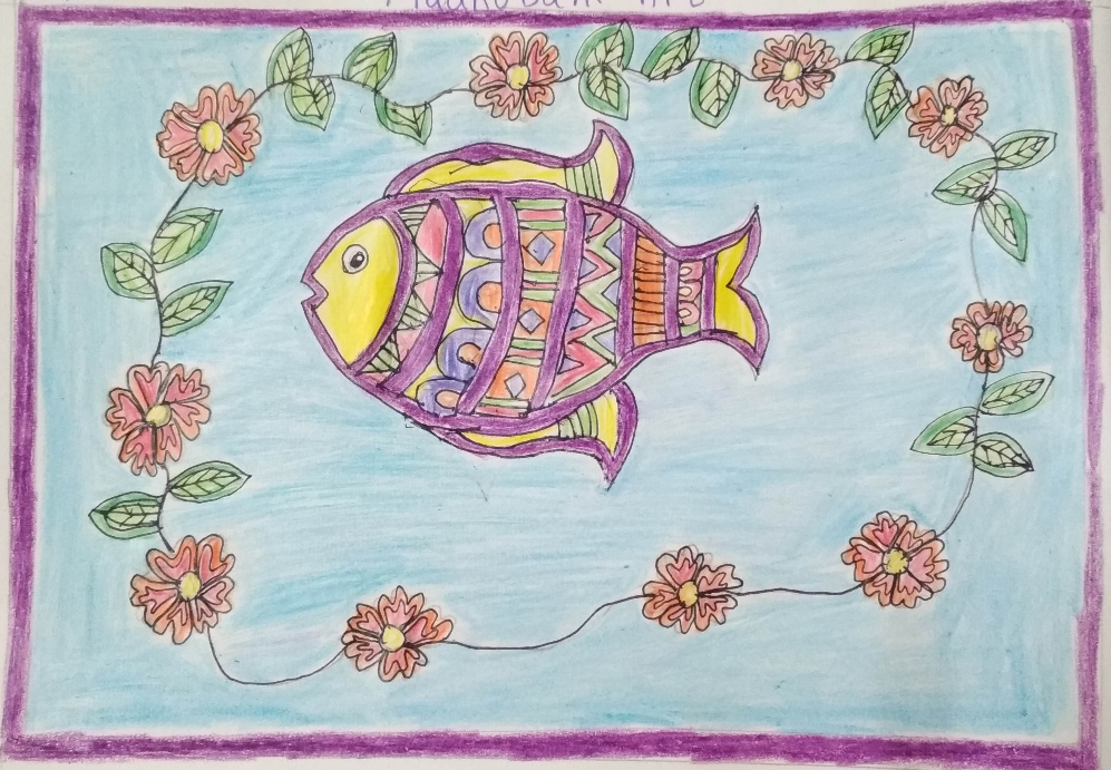 Painting by Neel Kirtane - Fish
