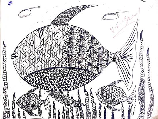 Painting by Divyansh Jindal - A Blend of Marine Life and Creativity