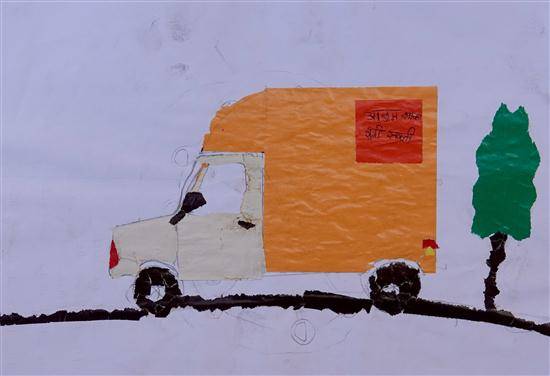 Painting by Durgesh Baburao Akane - Stree Shakti Tempo