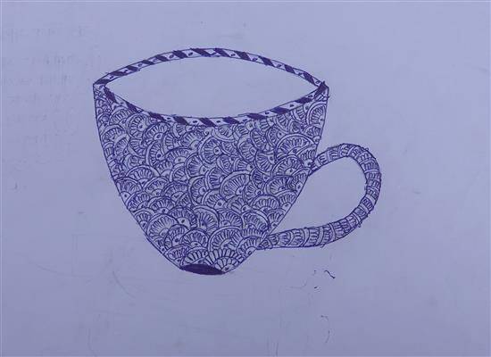 Painting by Neha Sudhir Khutade - Cup - Doodle art