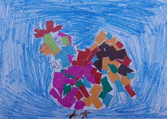 Painting by Yamuna Navshya Dolhare - Hen