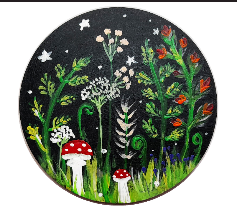 Painting by Hasini Arunkumar - Mushrooms