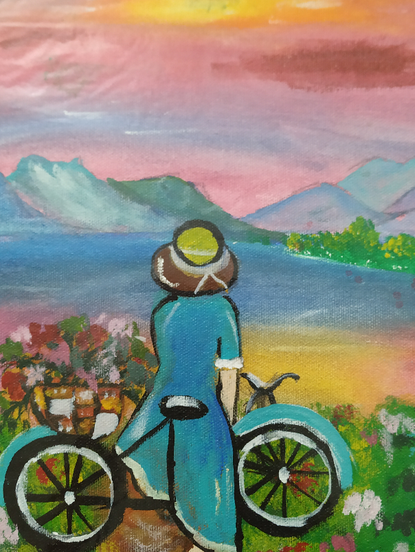 Painting by Mahathi Shanagala - Beautiful scenery