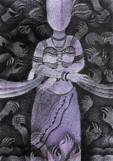 Painting by Arpita Saha - Protect Woman's