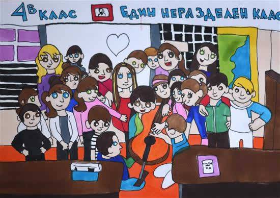 Painting by Viara Pencheva - At School
