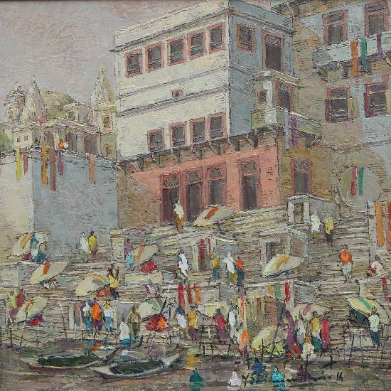 Painting by Yashwant Shirwadkar - Banaras - 2