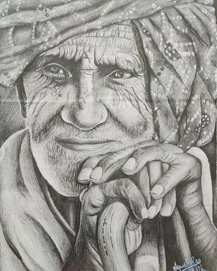 Painting by Ayush Rao - Black and White shades of life