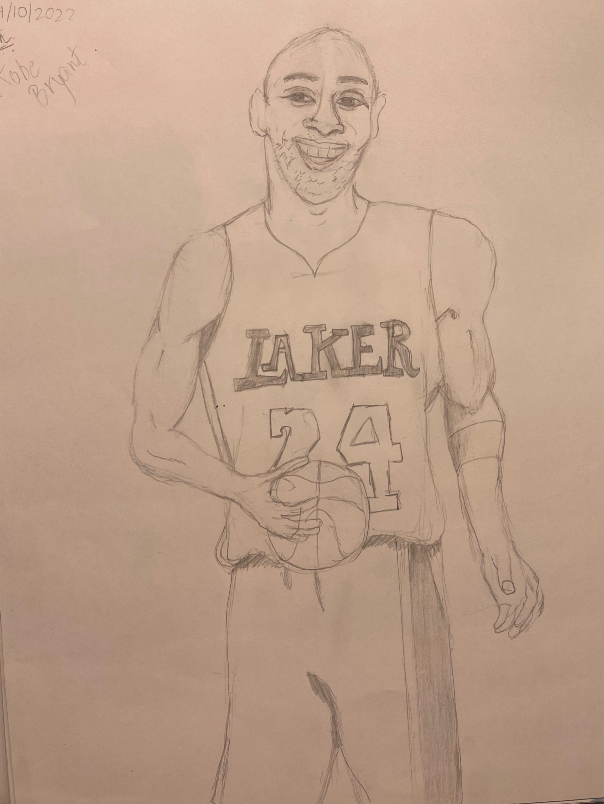 Painting by Ethan Mathrani - Basketball lengend - Kobe Bryant