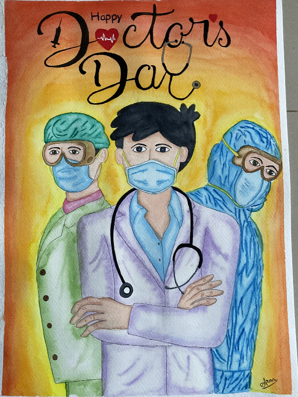 Painting by Aron Raj - Doctors Day