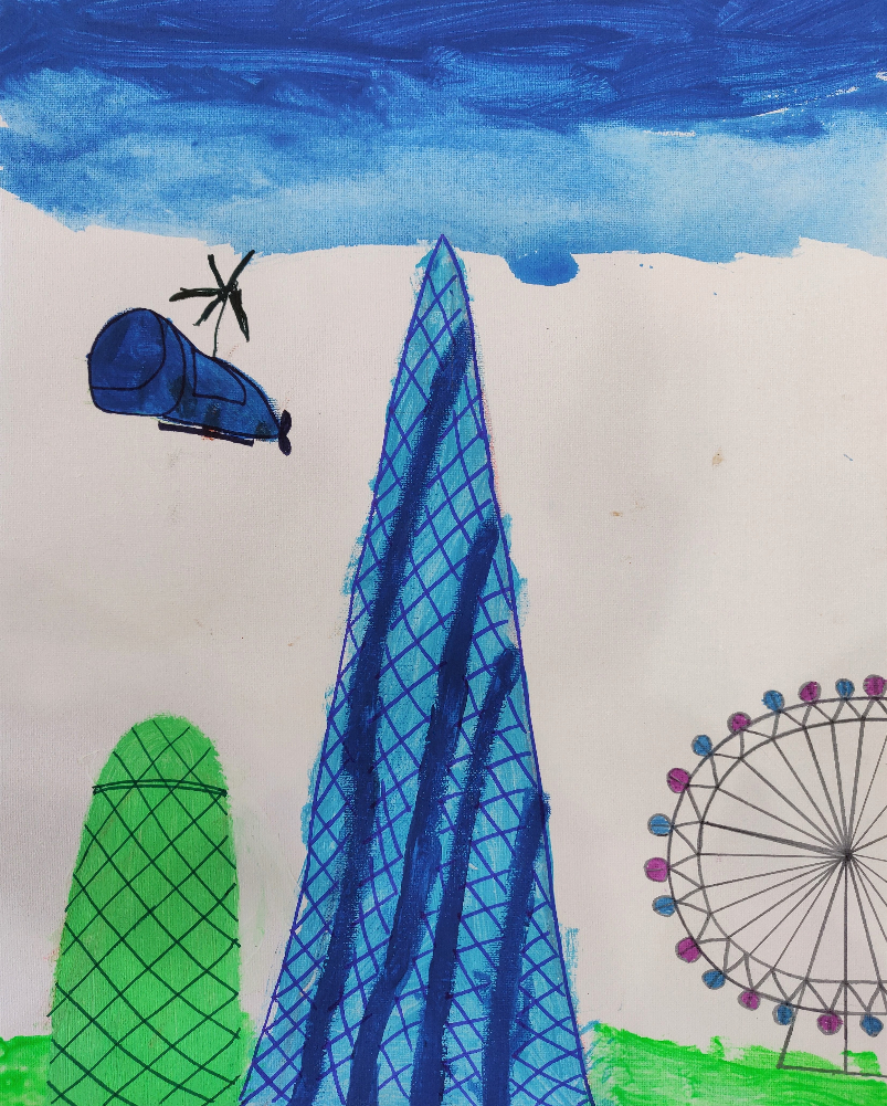 Painting by Saanvi Agarwal - The London Skyline