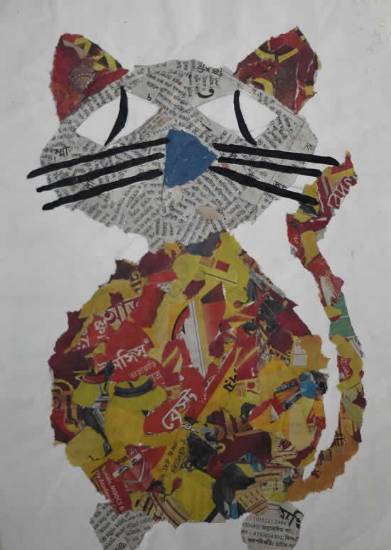 Paintings by Soham Saha - A Cute Cat