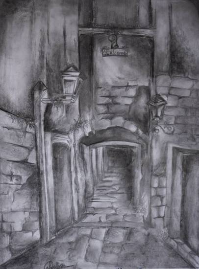 Painting by Halice Falcao - A Mystery Unfolds