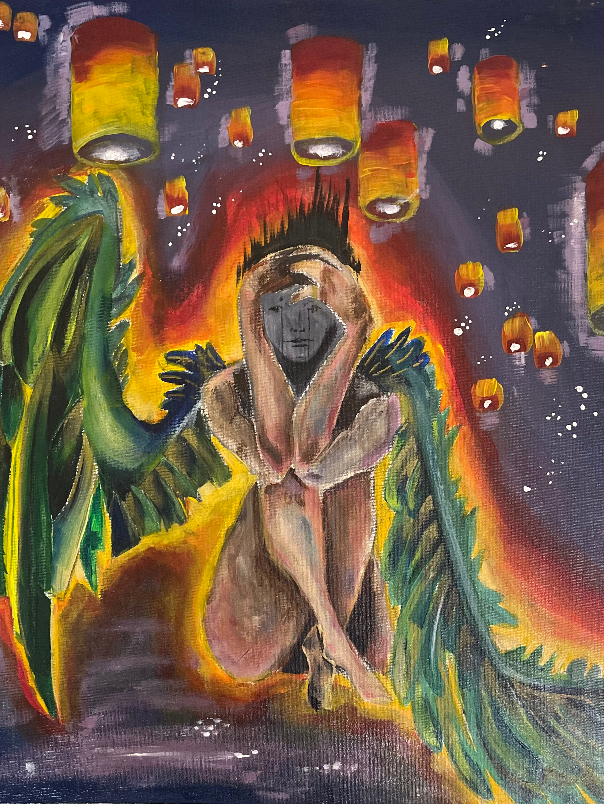 Painting by Tamanna Ameen - Switch