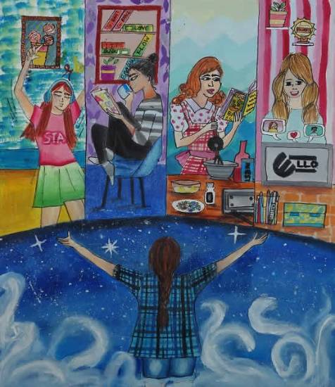 Painting by Diya Biswas - How lockdown changed me