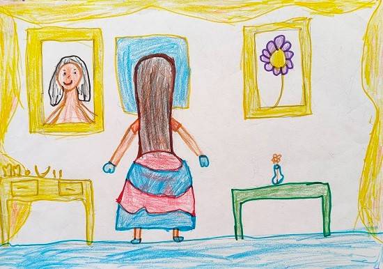 Painting by Aadhira MV - Stay Home, Stay Safe