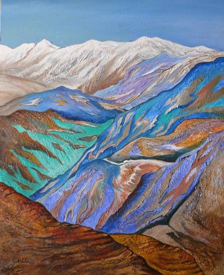 Painting by Chitra Vaidya - Kumaon Mountains - 11