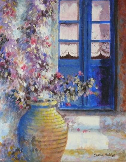 Paintings by Chitra Vaidya - Entrance