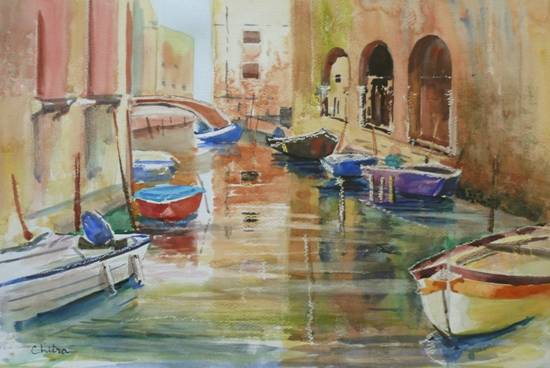 Painting by Chitra Vaidya - Venice - VI