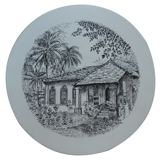 Paintings by Chitra Vaidya - Goan House - 9
