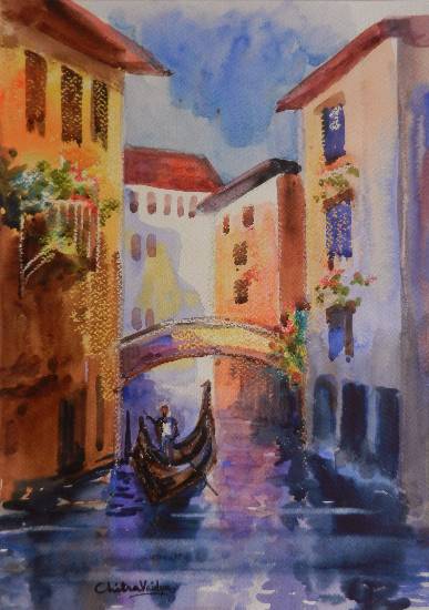 Painting by Chitra Vaidya - Venice - IX