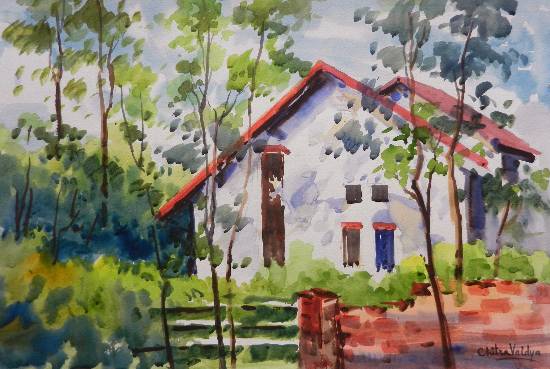 Painting by Chitra Vaidya - Bungalow