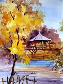 Painting by Chitra Vaidya - Autumn VII