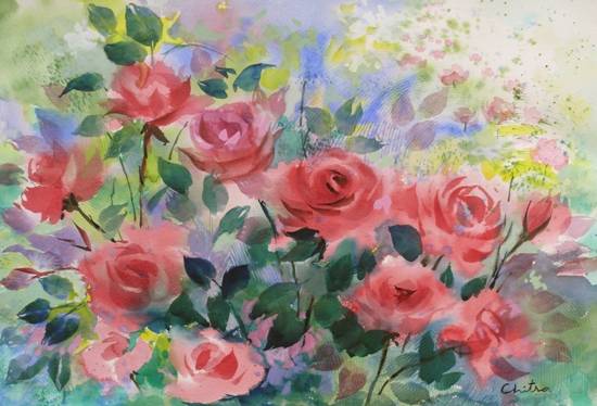 Paintings by Chitra Vaidya - Roses