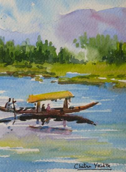 Paintings by Chitra Vaidya - Dal Lake