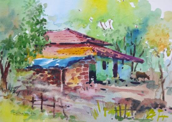 Painting by Chitra Vaidya - Konkan VI