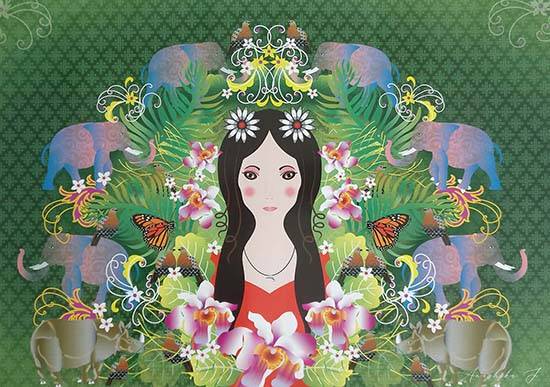 Painting by Anushcka Joshi - Lush Life