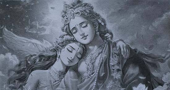Painting by Shriraj Chavan - Radha Krishna