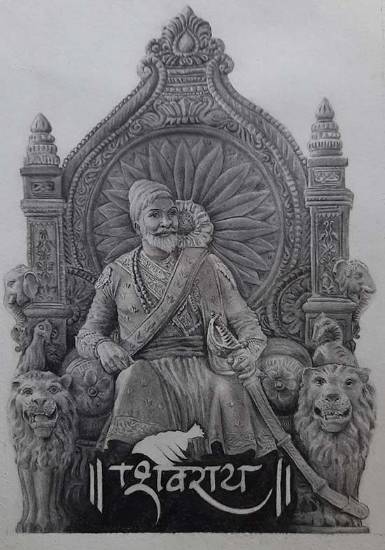 Painting by Shriraj Chavan - Chhatrapati Shivaji Maharaj