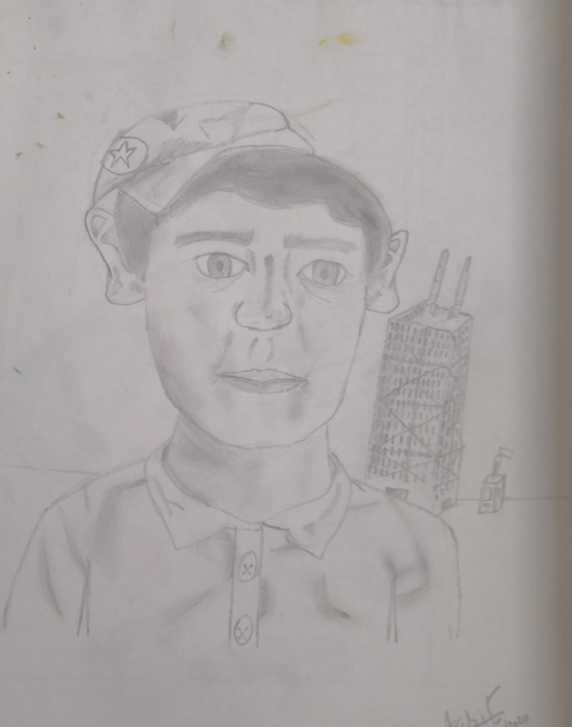 Painting by Archit Kandpal - Self portrait