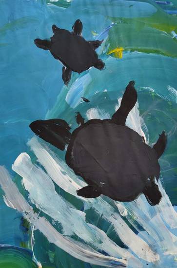 Painting by Sahana Subramanyam - Up for Air