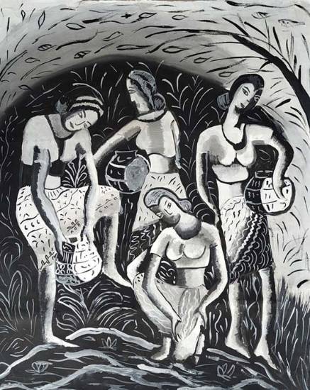 Painting by Anjali Kotak - Panghat