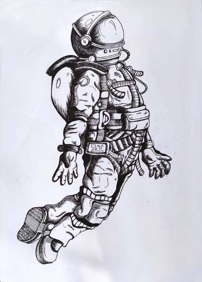 Painting by Tanisha Raghav - Floating in imagination