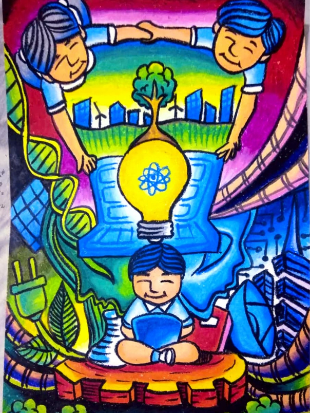 Painting by Tanisha Raghav - Tech & Future