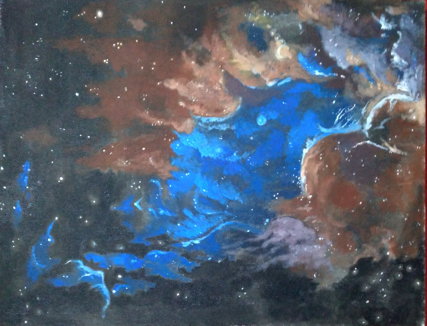 Painting by Anitha More - Galaxy