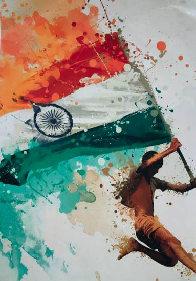 Painting by Niharika Swami - Tirangaa : Mere Desh ki Shaan