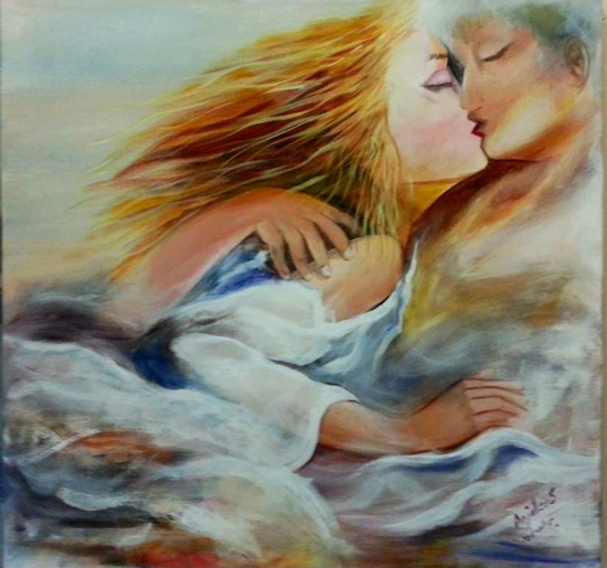 Painting by Anjalee S Goel - Soul mates - 6