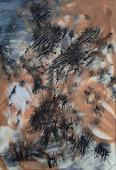 Painting by Beenish Hamid - Box of words