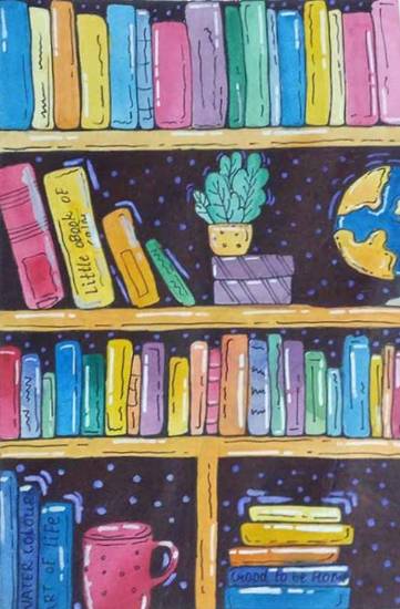 Painting by Nirmitee Gaikwad - Book shelf