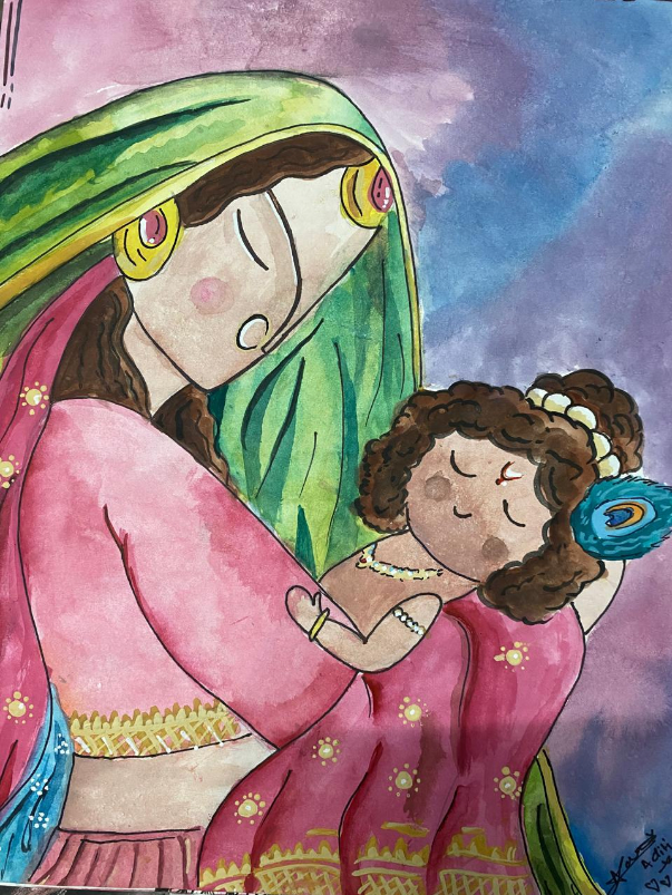 Painting by Aditi Saxena - The motherly touch