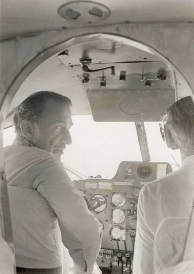 Photograph by Prem Vaidya - JRD Tata flying back to Bombay from Pune in his four-seater plane