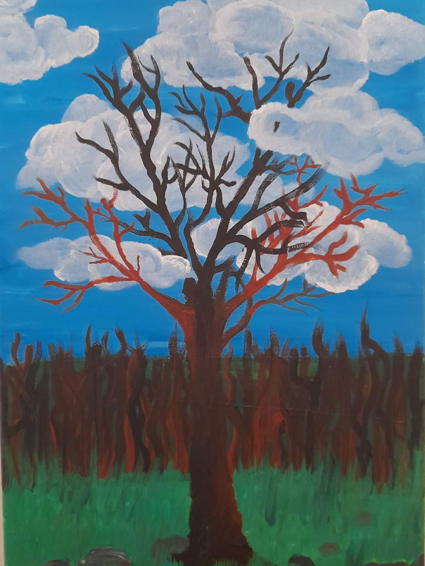 Painting by Csenge Natalia Pop - CloudTree